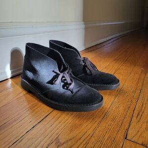 Black Clarks Suede Men's Shoes